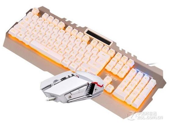 黑爵金甲犀白色黄光键鼠套装：百元级电竞利器深度评测