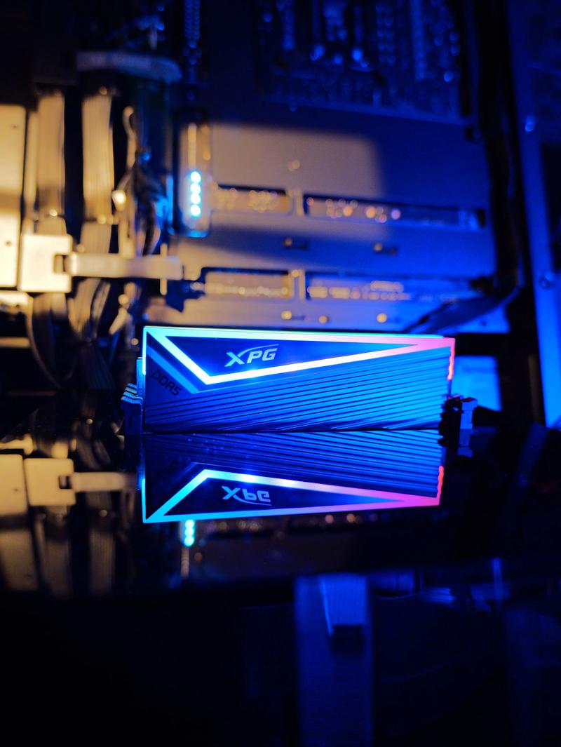 RGB lit motherboard and RAM cooling
