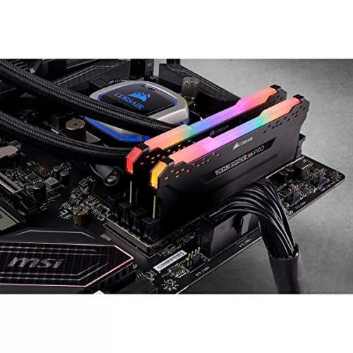 PC build with RGB RAM lighting