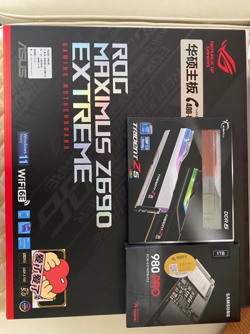 DDR5内存安装在主板上的外观