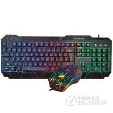 蝰蛇裂纹彩虹键鼠套装评测：百元级炫彩电竞体验