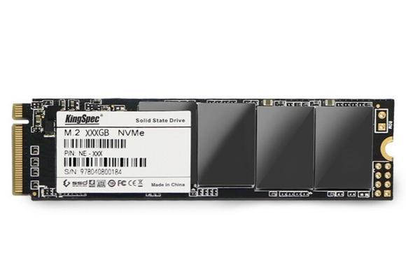 M.2 SSD closeup on motherboard