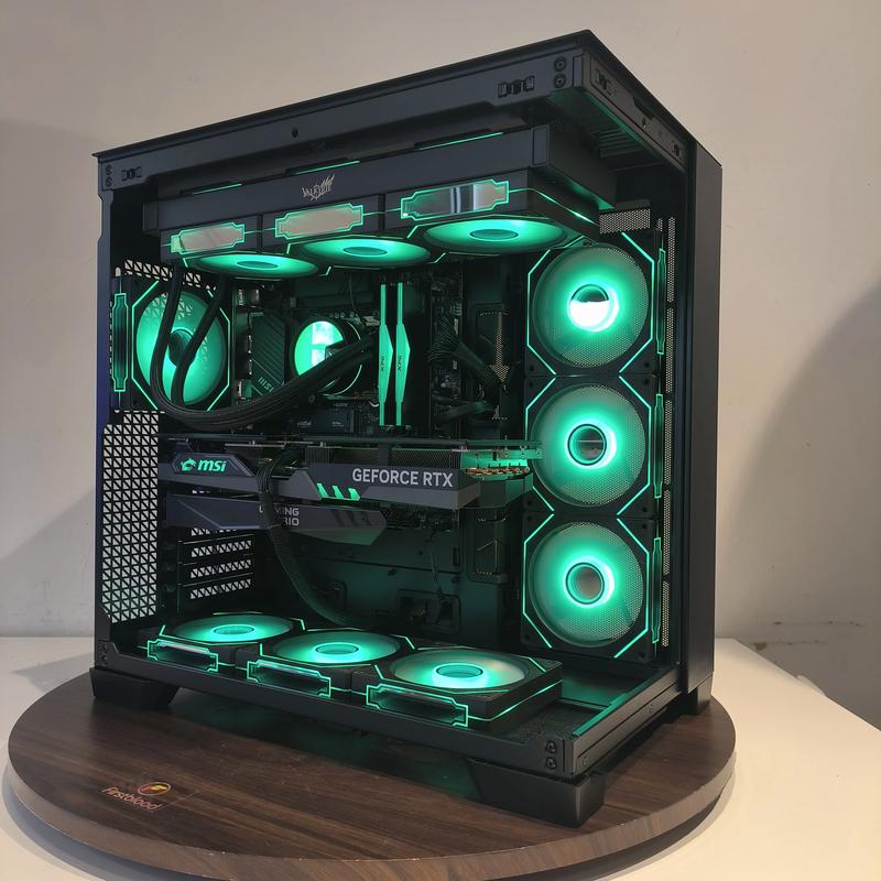 PC hardware cooling system close-up