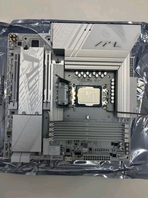Close-up of CPU chip with specifications