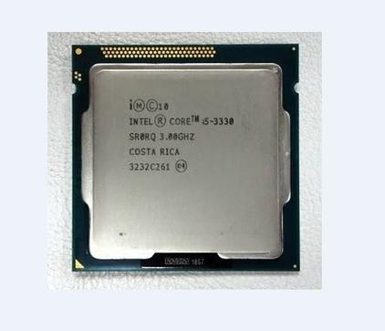 Intel CPU close-up on motherboard socket