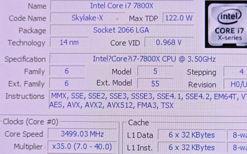 Intel CPU close-up