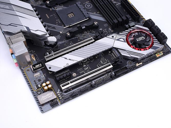 Modern motherboard close-up highlighting CPU and RAM areas