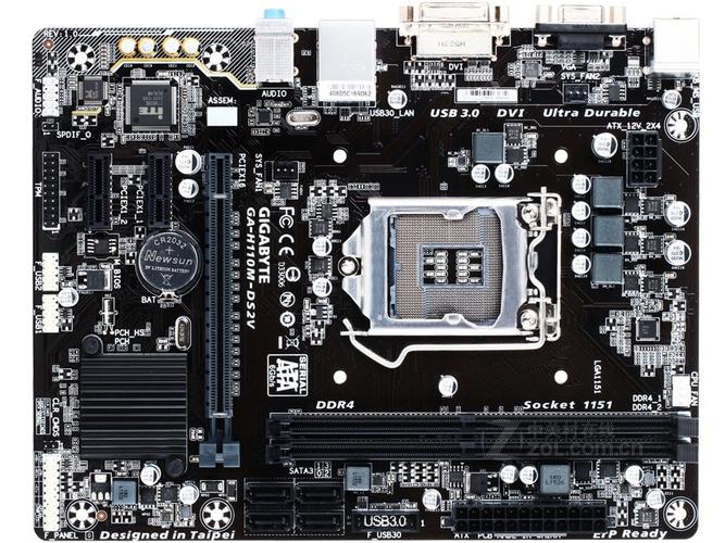 技嘉 H110M-DS2V (rev.1.0) 评测：经典入门级 Micro ATX 主板 稳定办公首选