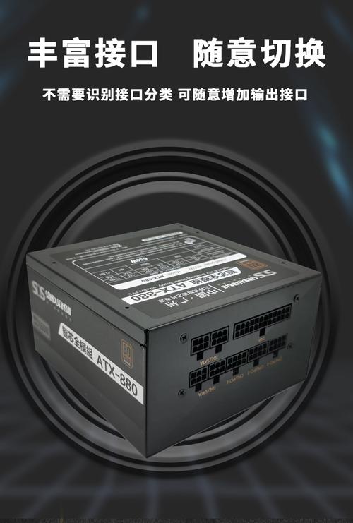 Power supply unit interfaces and cables close-up