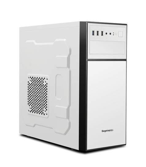 PC mid tower case black exterior view