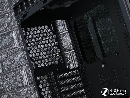 PC case interior fan closeup