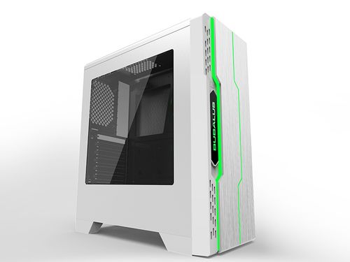 Close-up of PC case side panel