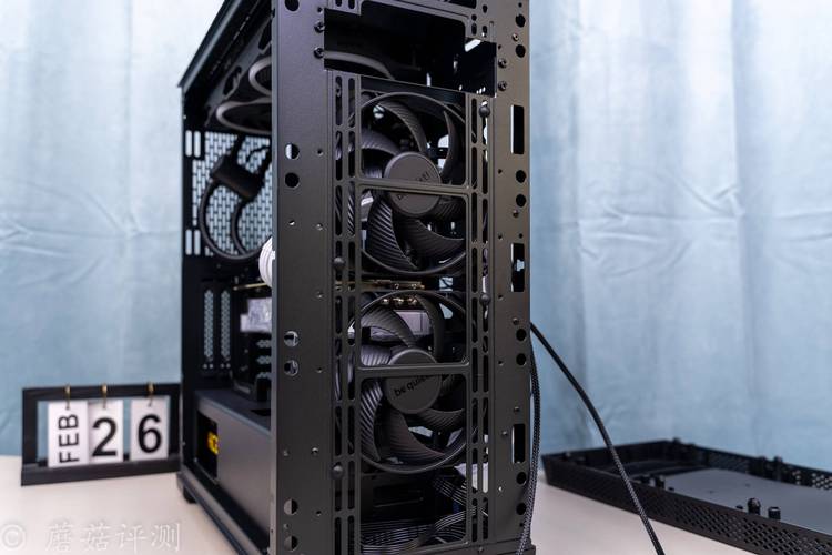 Steel computer case close-up