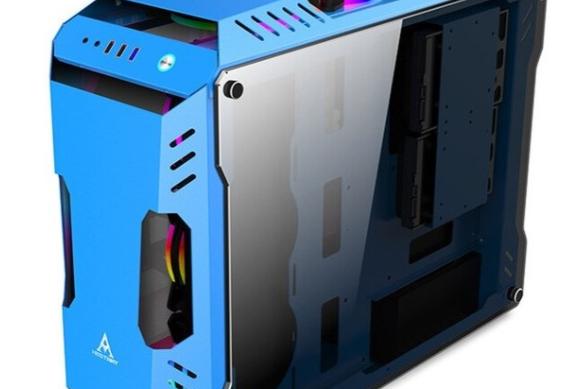 White computer case with clear side panel