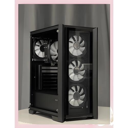 白色玻璃侧透PC机箱外观