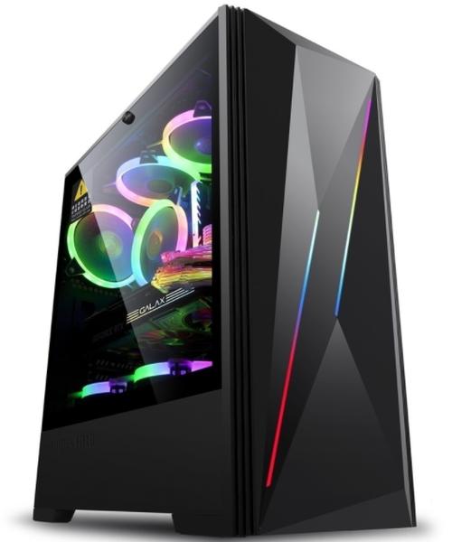 PC case with glass side panel