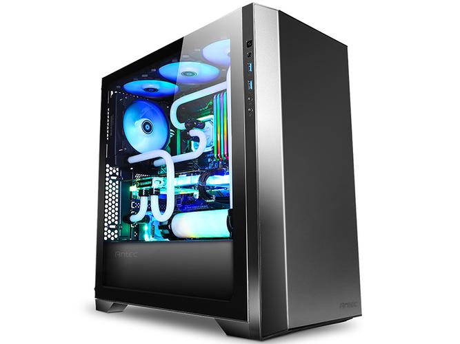 PC case with glass side panel