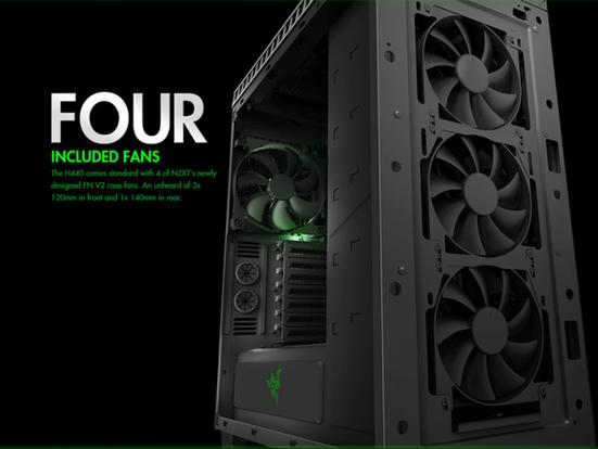 Gaming PC case with RGB lighting