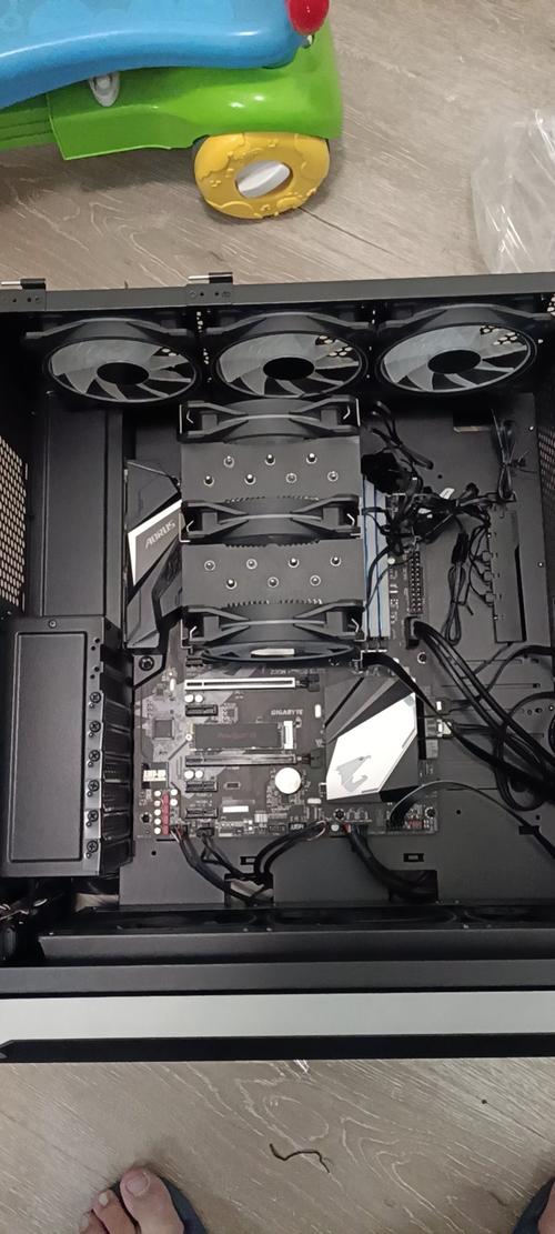 Person assembling PC components