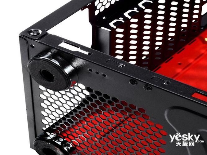 Black gaming PC case on desk