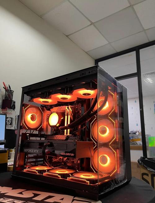 PC case with glass side panel