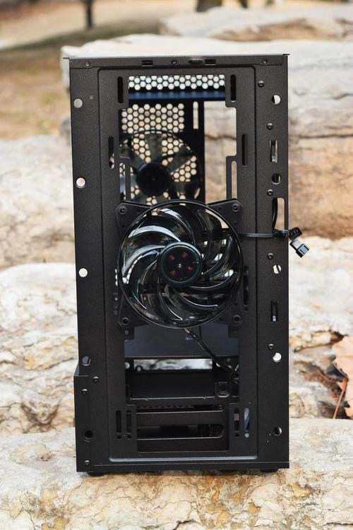 Modern PC case on workspace