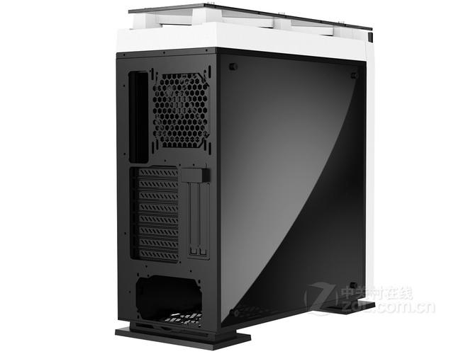 White and black full tower computer case exterior