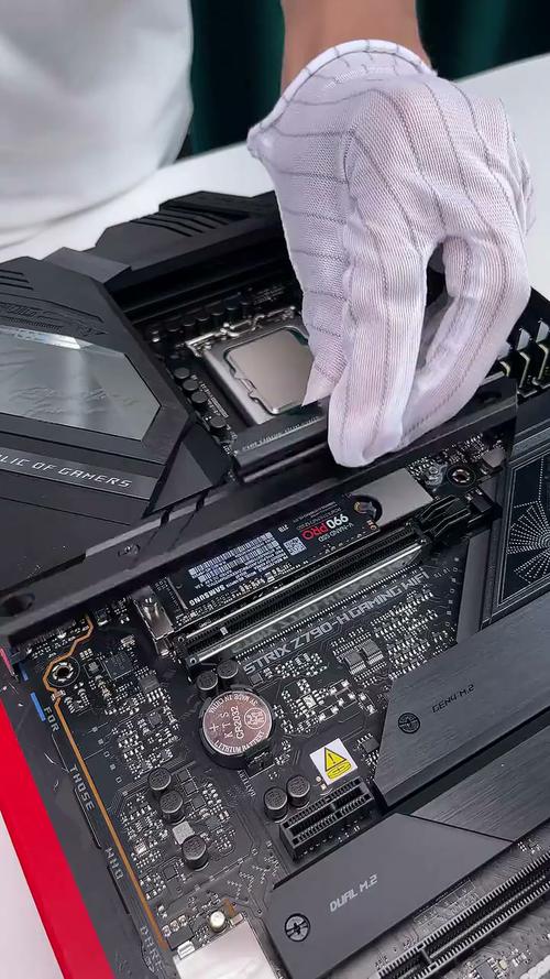 CPU and motherboard installation in spacious full-tower PC case