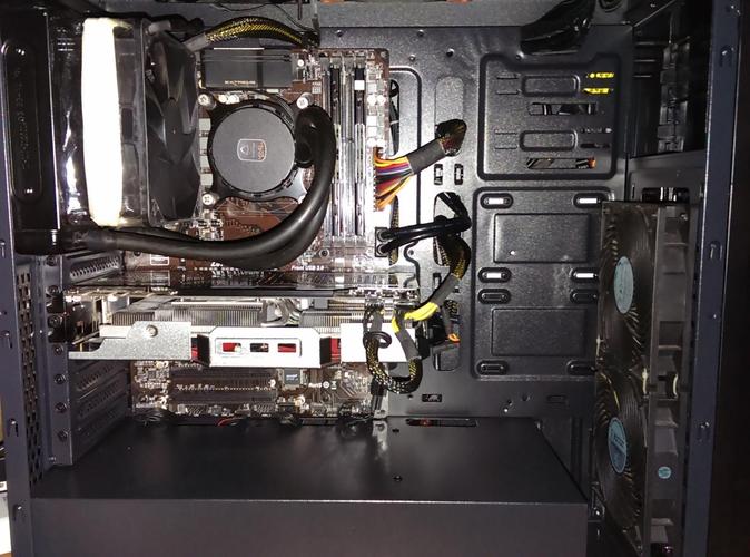 Steel computer case close-up