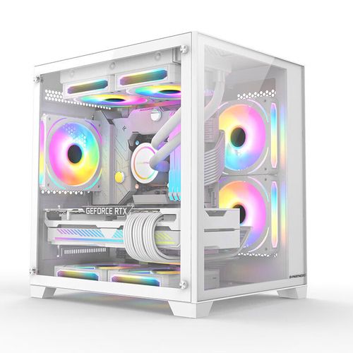 白色玻璃侧板PC机箱设计展示