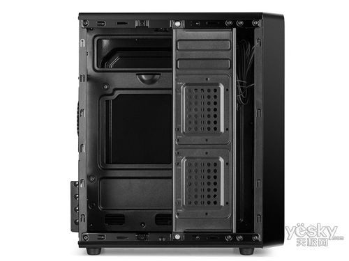 PC build setup with mini case
