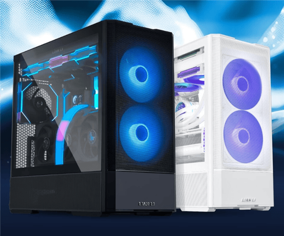 Open PC case interior showing components and layout