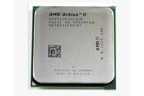 AMD CPU processor close-up on motherboard