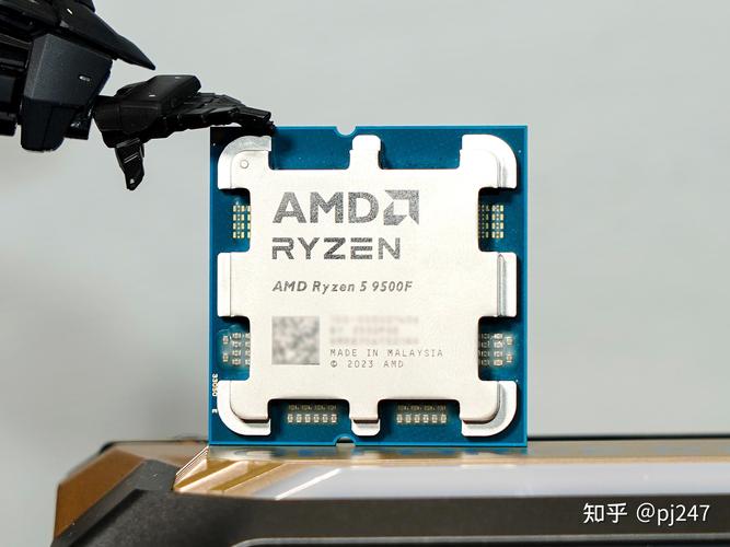 AMD Ryzen CPU close-up on motherboard