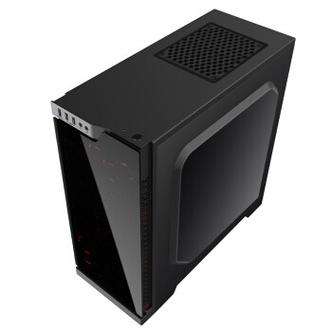 Gaming PC case with RGB lighting