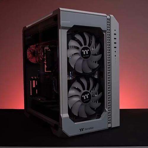 Modern PC case with glass side panel