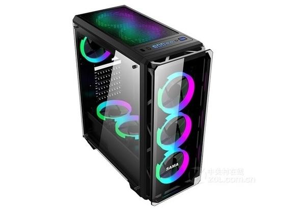 Close-up of PC case design details