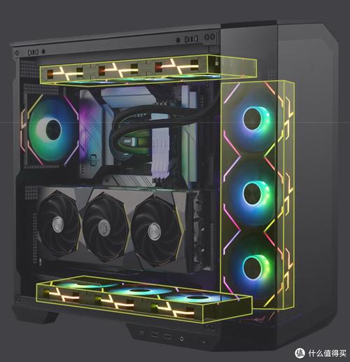 PC case internal components and layout