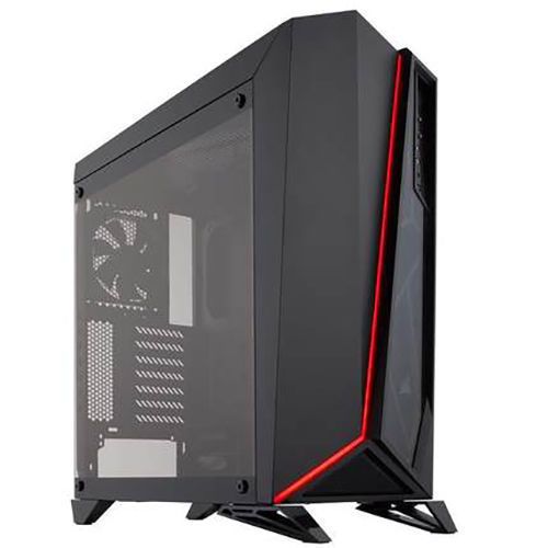 PC case with visible cable management