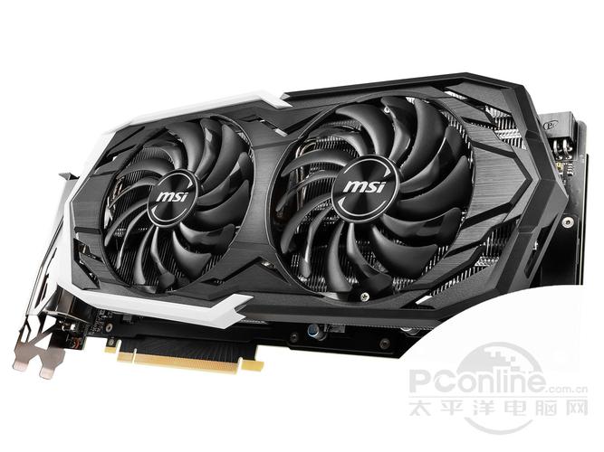 Graphics card with cooling fans highlighting hardware design