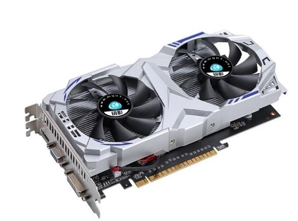 NVIDIA graphics card exterior view on table
