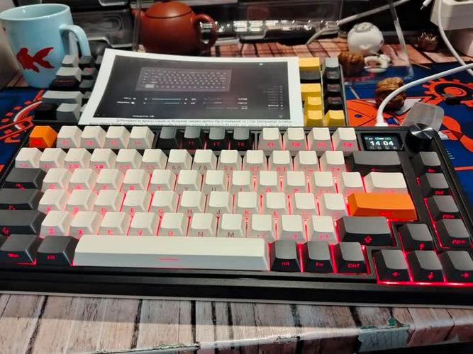 Mechanical keyboard switches close-up