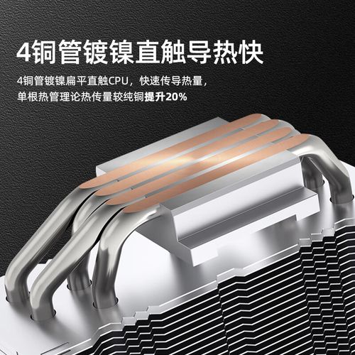 CPU散热器热管和底座特写