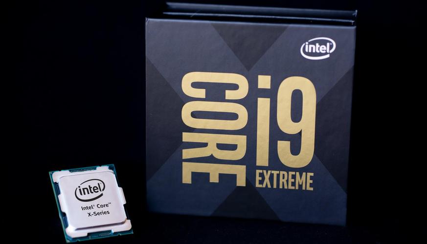Intel CPU processor close-up on motherboard