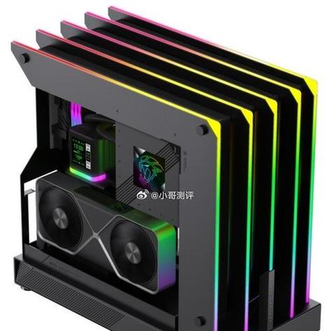 RGB illuminated PC fans inside case