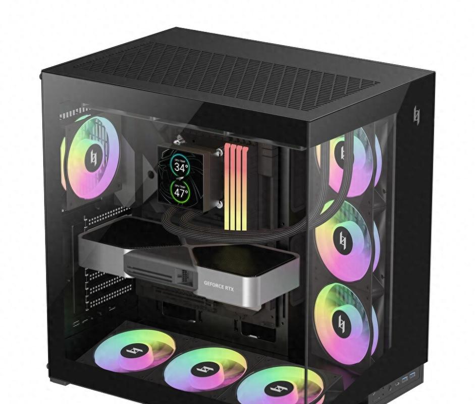 Computer cooling fans in operation