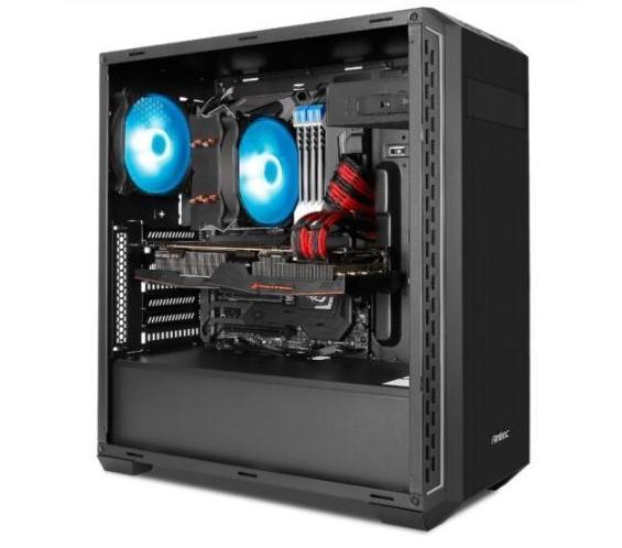 Silent operation PC case airflow