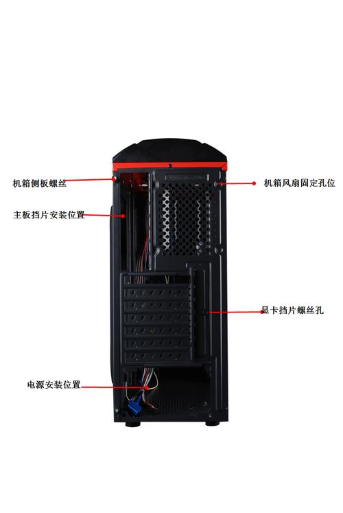 Black computer case on desk