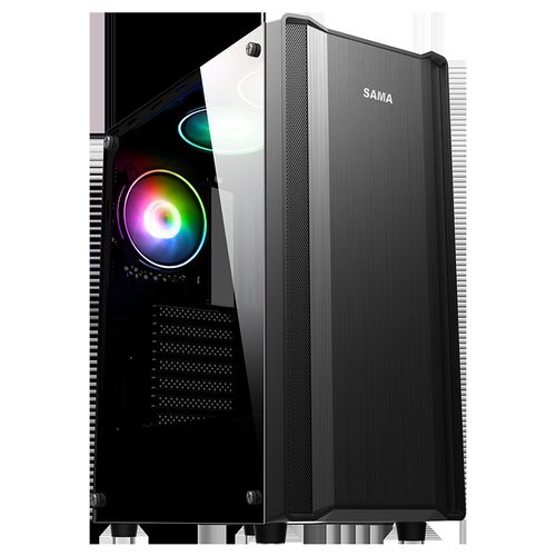 Gaming PC build with acrylic side panel