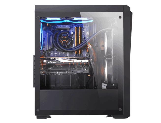 Computer cooling fan close-up